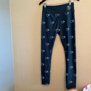 Baseballism - size Medium - blue and white logo leggings zipper back pocket
